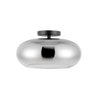 Kuzco Lighting - SF62014-BK/CH - LED Semi-Flush Mount - Trinity - Black/Chrome