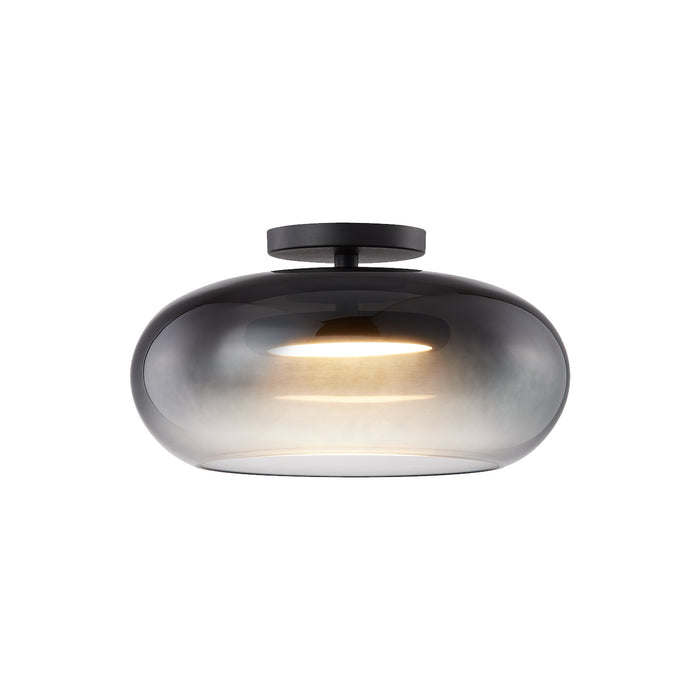 Kuzco Lighting LED Semi-Flush Mount from the Trinity collection in Black/Chrome|Black/Copper|Black/Smoked finish