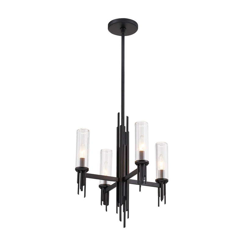 Alora Four Light Chandelier from the Torres collection in Matte Black finish