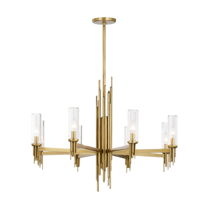 Alora Eight Light Chandelier from the Torres collection in Vintage Brass finish