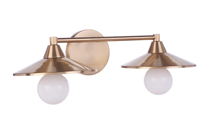 Craftmade Two Light Vanity from the Isaac collection in Satin Brass finish
