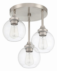 Craftmade - 56253-BNK - Three Light Semi Flush Mount - Glenda - Brushed Polished Nickel