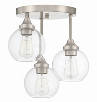 Craftmade - 56253-BNK - Three Light Semi Flush Mount - Glenda - Brushed Polished Nickel