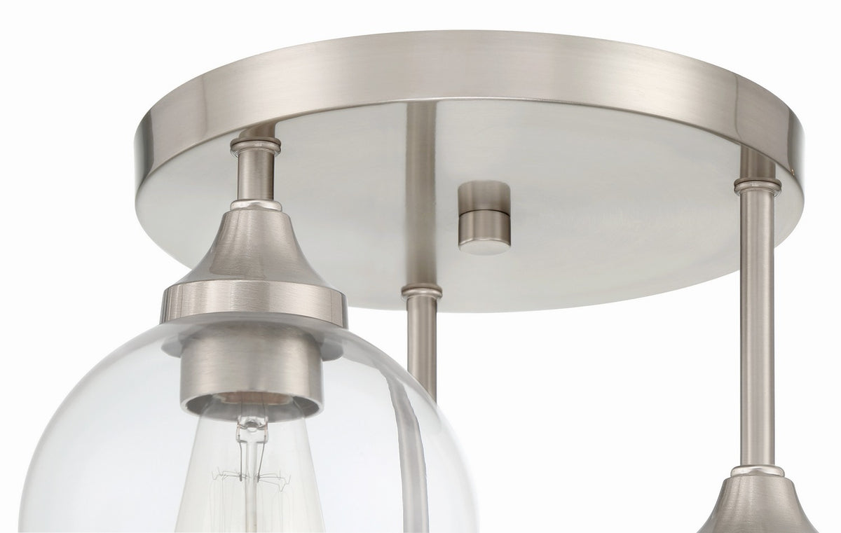 Craftmade - 56253-BNK - Three Light Semi Flush Mount - Glenda - Brushed Polished Nickel