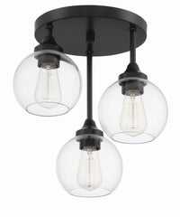 Craftmade - 56253-FB - Three Light Semi Flush Mount - Glenda - Flat Black