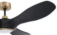 Craftmade - EVY60FBSB3-NWF - 60" Ceiling Fan - Envy 60" Ceiling fan, no Wifi - Flat Black/Satin Brass