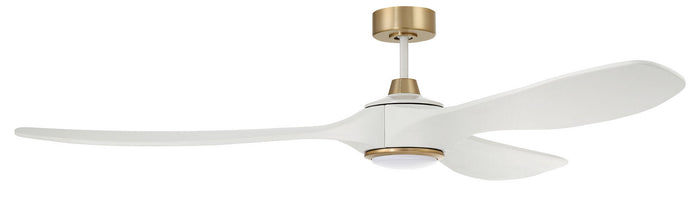 Craftmade 72"Ceiling Fan from the Envy 72 collection in White/Satin Brass finish