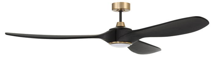 Craftmade 84"Ceiling Fan from the Envy 84 collection in Flat Black/Satin Brass finish