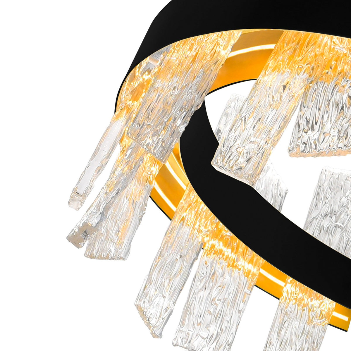 CWI Lighting - 1246P24-101-A - LED Chandelier - Guadiana - Black & Satin Gold