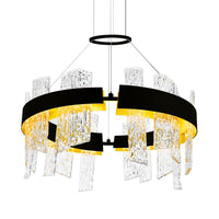 CWI Lighting - 1246P24-101-A - LED Chandelier - Guadiana - Black & Satin Gold