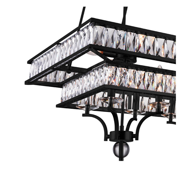 CWI Lighting 20 Light Island Chandelier from the Shalia collection in Black finish