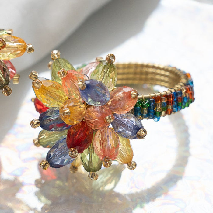Design Shop Multi Color Flower Napkin Ring