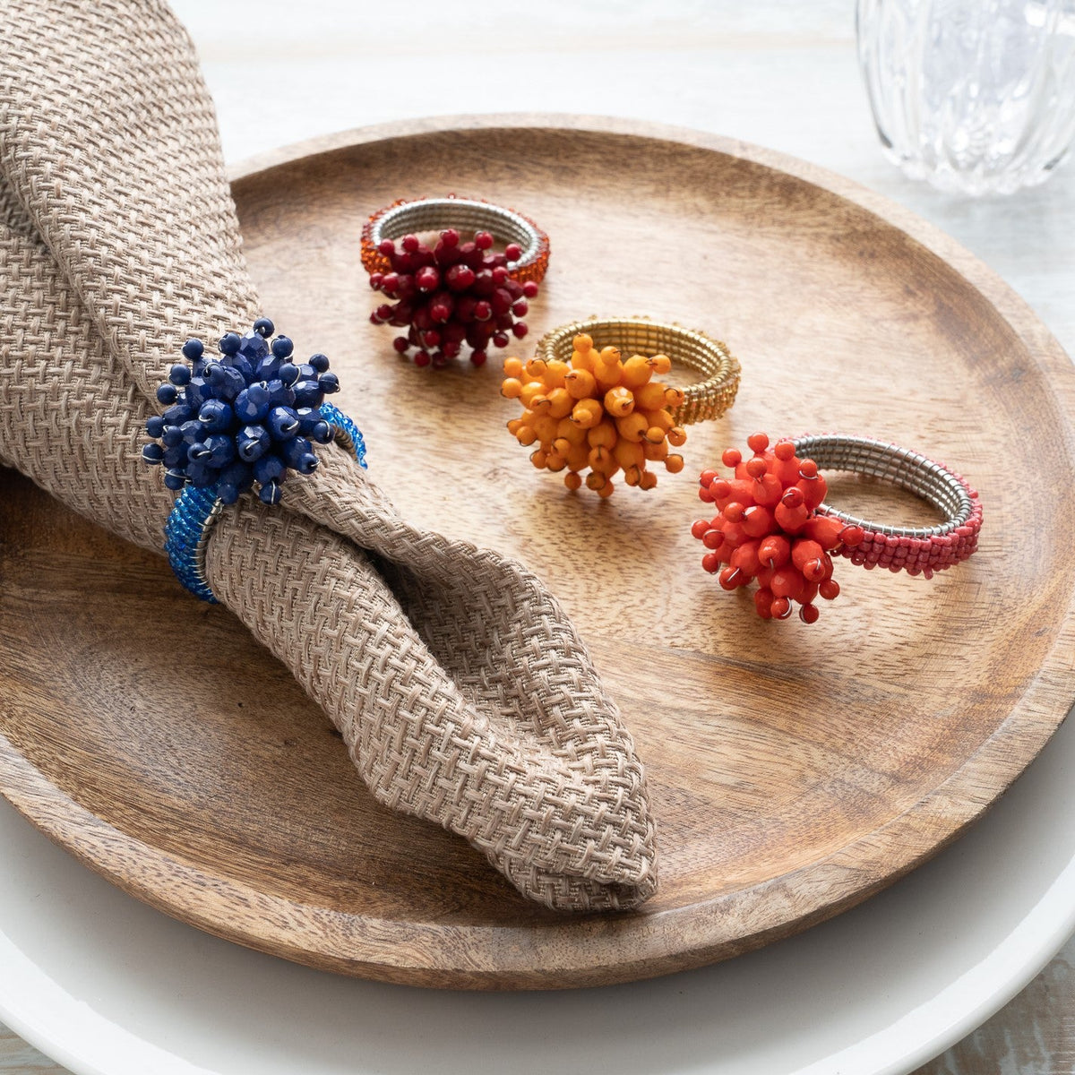Design Shop Red Orang Purple Yellow Napkin Ring