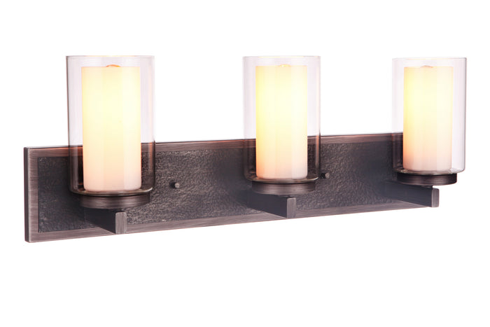 Craftmade Three Light Vanity from the Texture collection in Natural Iron/Vintage Iron finish