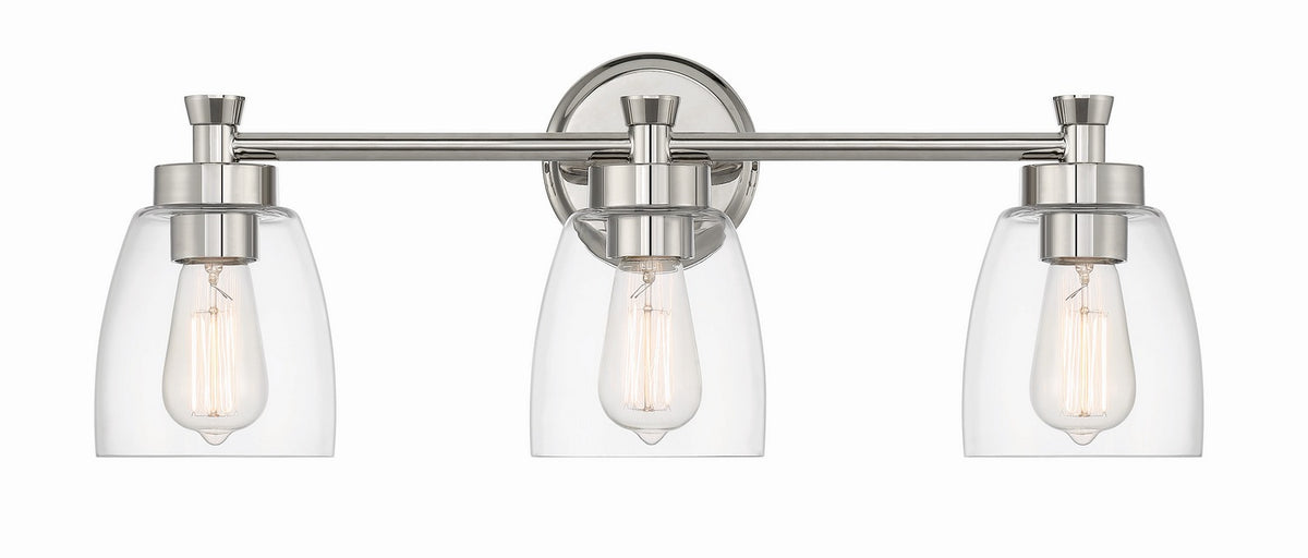 Craftmade - 12724PLN3 - Three Light Vanity - Henning - Polished Nickel