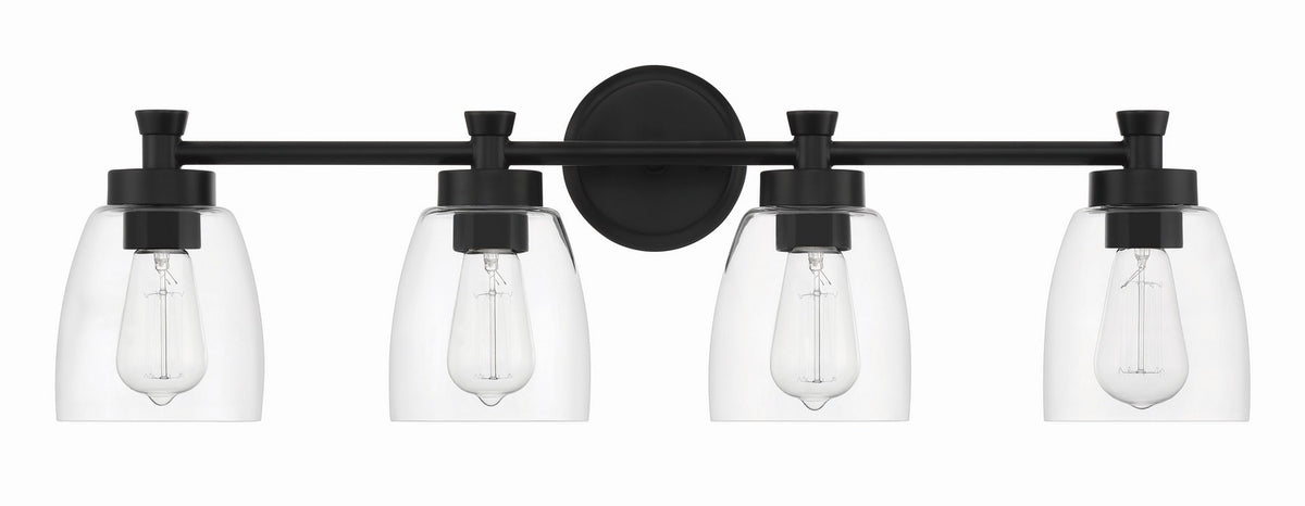 Craftmade - 12730FB4 - Four Light Vanity - Henning - Flat Black