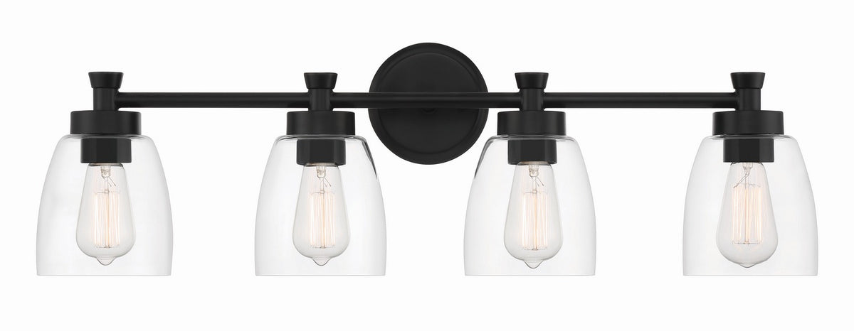 Craftmade - 12730FB4 - Four Light Vanity - Henning - Flat Black