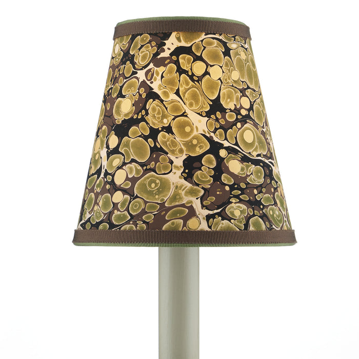 Currey and Company Chandelier Shade in Green/Chocolate/Mustard finish