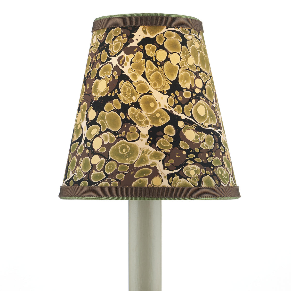 Currey and Company - 0900-0021 - Chandelier Shade - Marble Collection - Green/Chocolate/Mustard