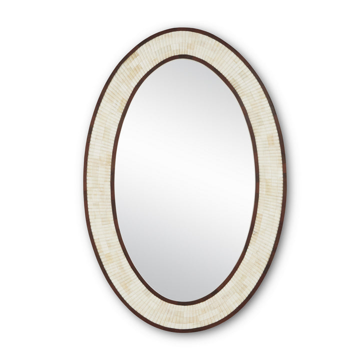 Currey and Company Mirror from the Andar collection in Natural/Dark Walnut/Mirror finish