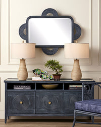 Currey and Company - 1000-0126 - Mirror - Santos - Vintage Navy