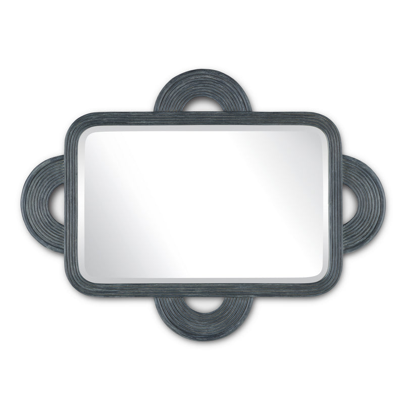 Currey and Company - 1000-0126 - Mirror - Santos Collection - Vintage Navy/Mirror