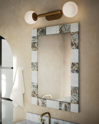 Currey and Company - 1000-0132 - Mirror - Elena - White/Brown