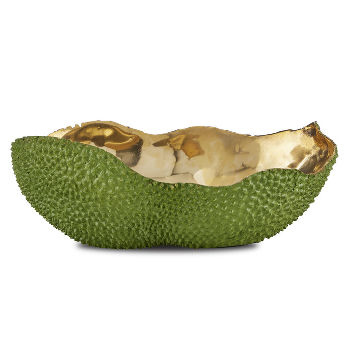 Currey and Company - 1200-0600 - Bowl - Jackfruit Collection - Green/Gold