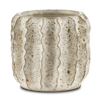 Currey and Company Cachepot from the Sunken Boat Moss collection in Moss White finish