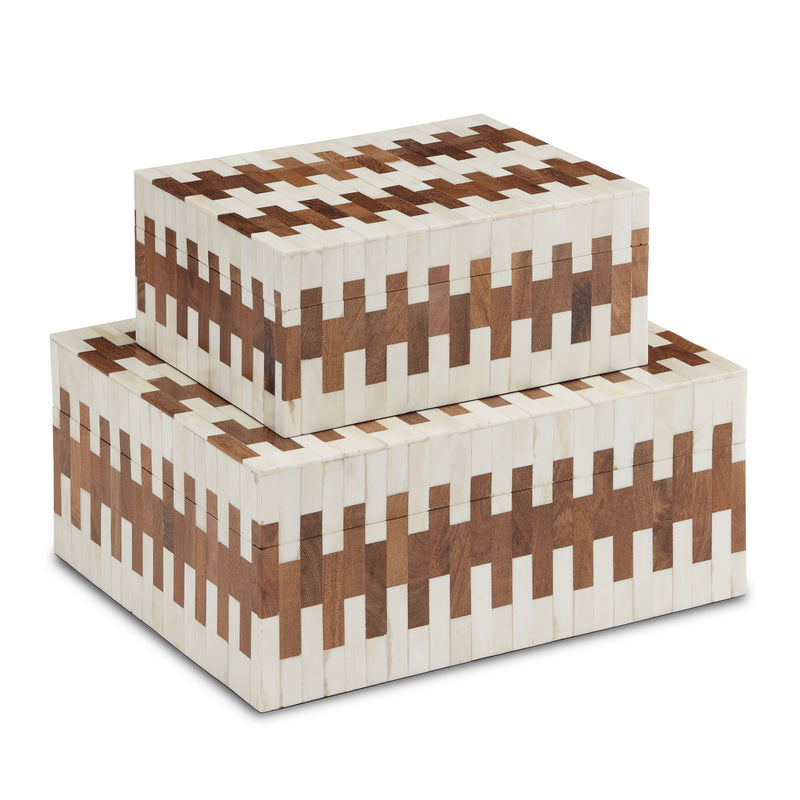 Currey and Company - 1200-0635 - Box Set of 2 - Tia Collection - White/Natural