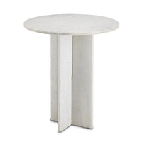 Currey and Company - 3000-0222 - Accent Table - Harmon - White