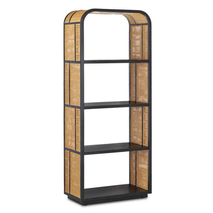 Currey and Company Etagere from the Anisa collection in Natural/Black finish
