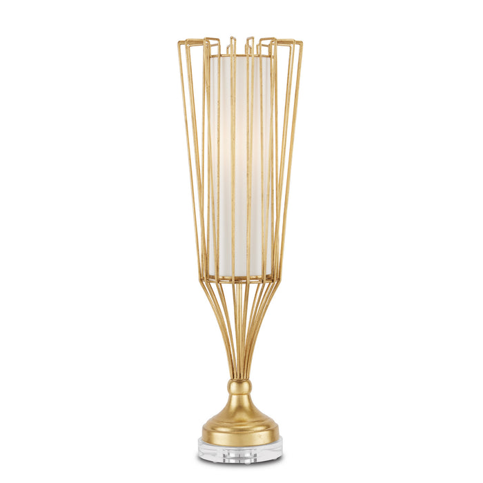 Currey and Company One Light Table Lamp from the Forlana collection in Contemporary Gold Leaf finish