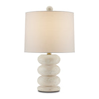 Currey and Company - 6000-0836 - One Light Table Lamp - Beige/Antique Brass