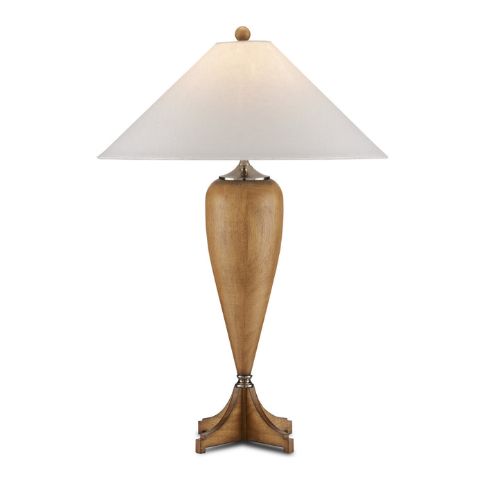 Currey and Company One Light Table Lamp from the Hastings collection in Natural/Antique Nickel finish