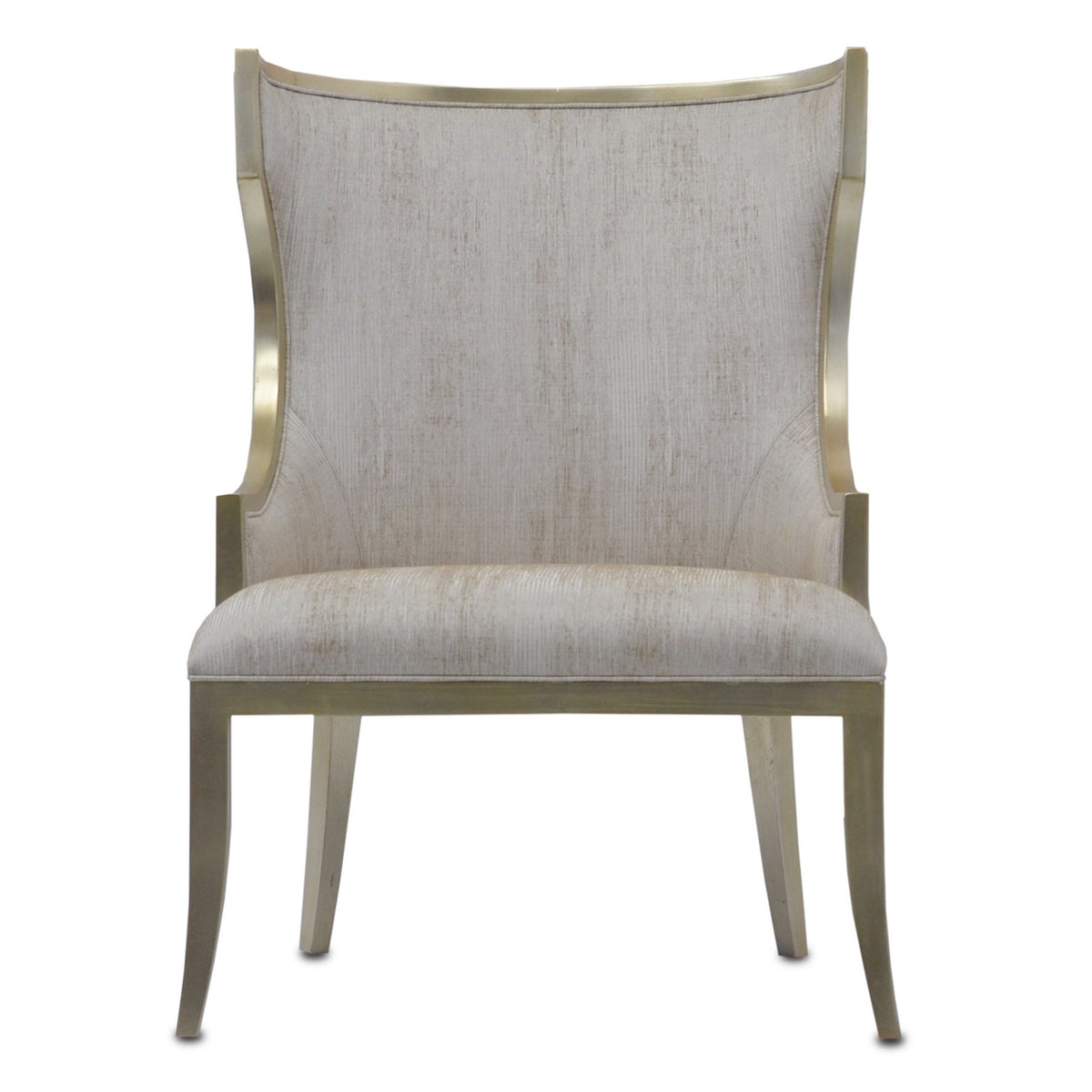 Currey and Company - 7000-0642 - Chair - Garson Collection - Silver/Fresh File Linen