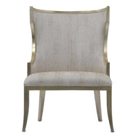 Currey and Company - 7000-0642 - Chair - Garson Collection - Silver/Fresh File Linen