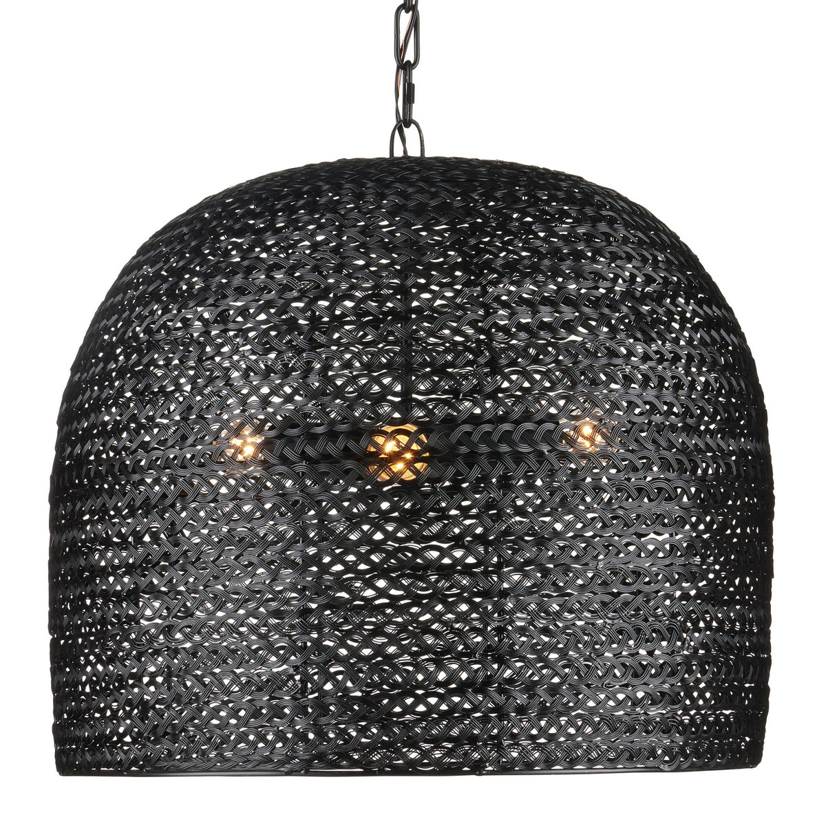 Currey and Company - 9000-0961 - Three Light Pendant - Piero Collection - Satin Black