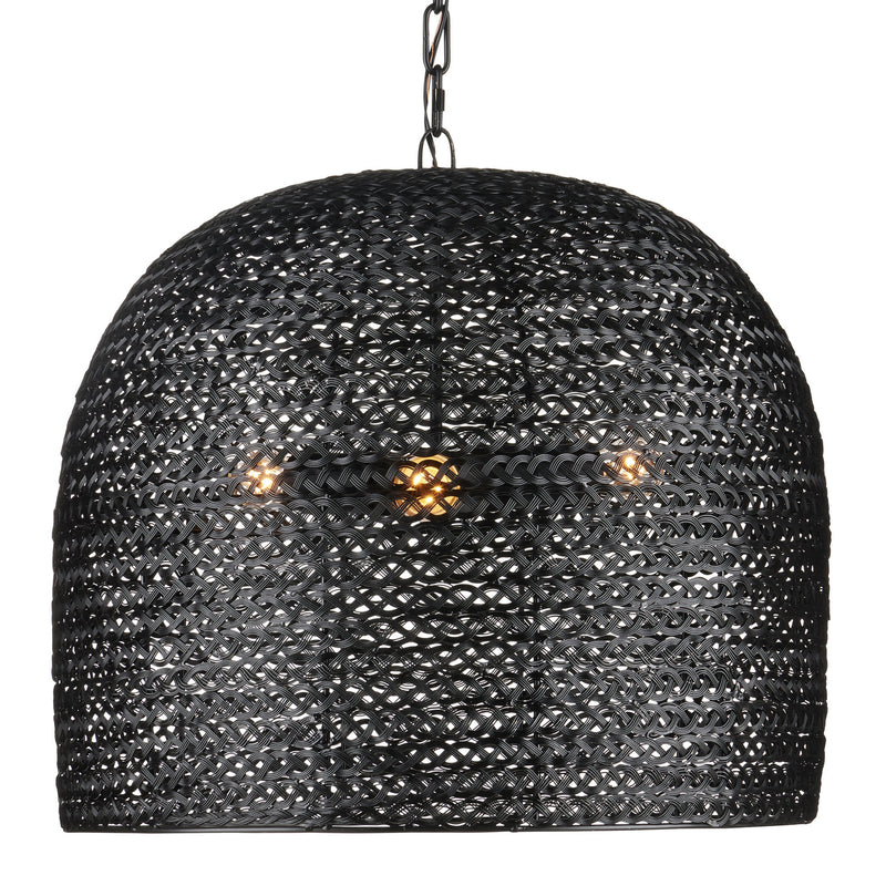 Currey and Company - 9000-0961 - Three Light Pendant - Piero Collection - Satin Black