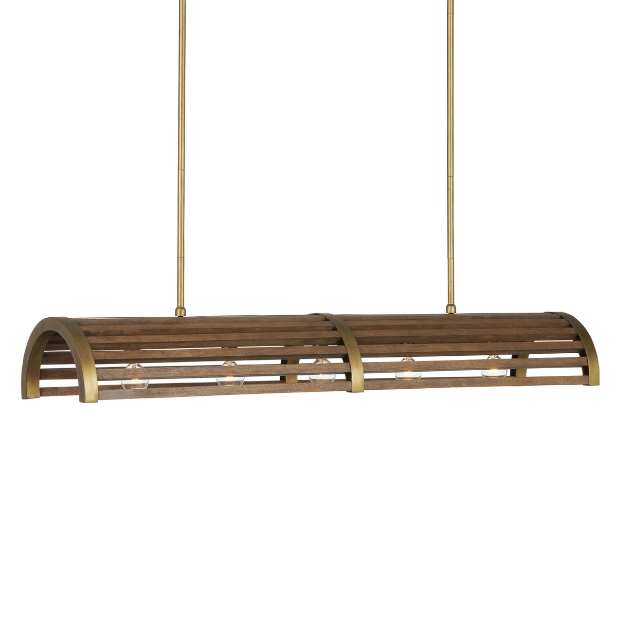 Currey and Company - 9000-0967 - Five Light Chandelier - Chestnut/Brass