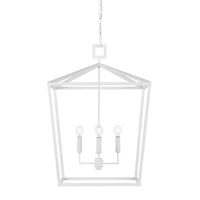 Currey and Company - 9000-0977 - Five Light Chandelier - Denison Collection - Gesso White