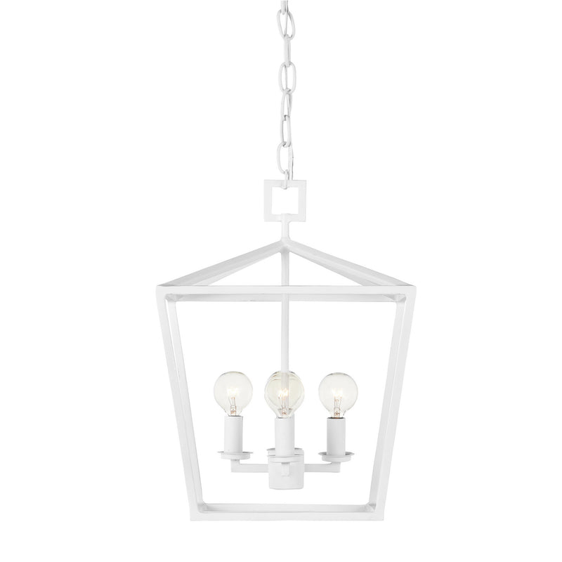 Currey and Company - 9000-0978 - Four Light Chandelier - Denison Collection - Gesso White