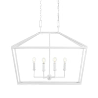 Currey and Company - 9000-0979 - Six Light Chandelier - Denison Collection - Gesso White