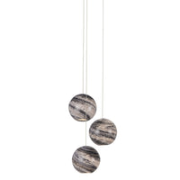 Currey and Company - 9000-1006 - Three Light Pendant - Palatino Collection - Earth with Speckles