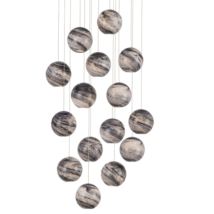 Currey and Company - 9000-1008 - 15 Light Pendant - Palatino Collection - Earth with Speckles