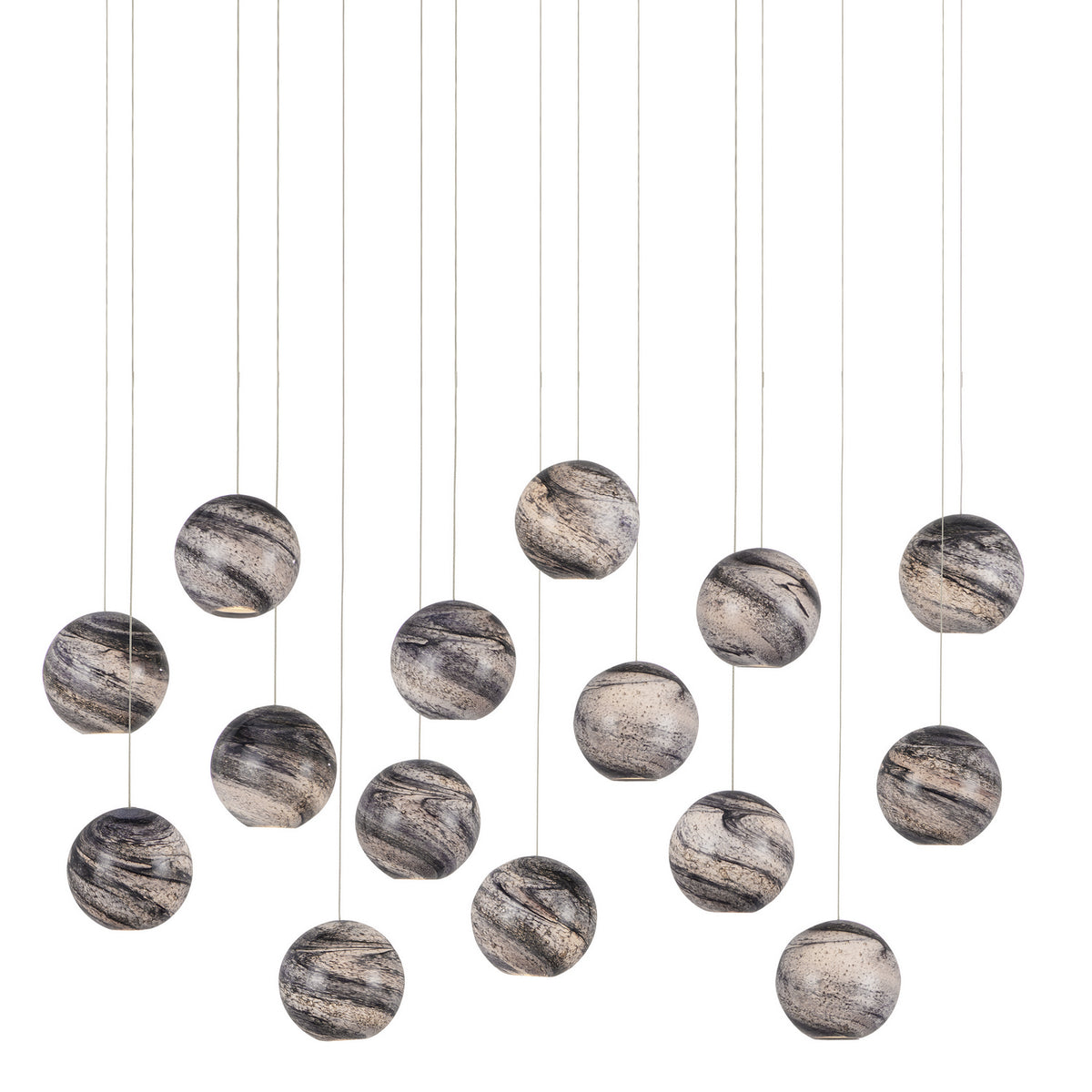 Currey and Company - 9000-1009 - 15 Light Pendant - Palatino Collection - Earth with Speckles