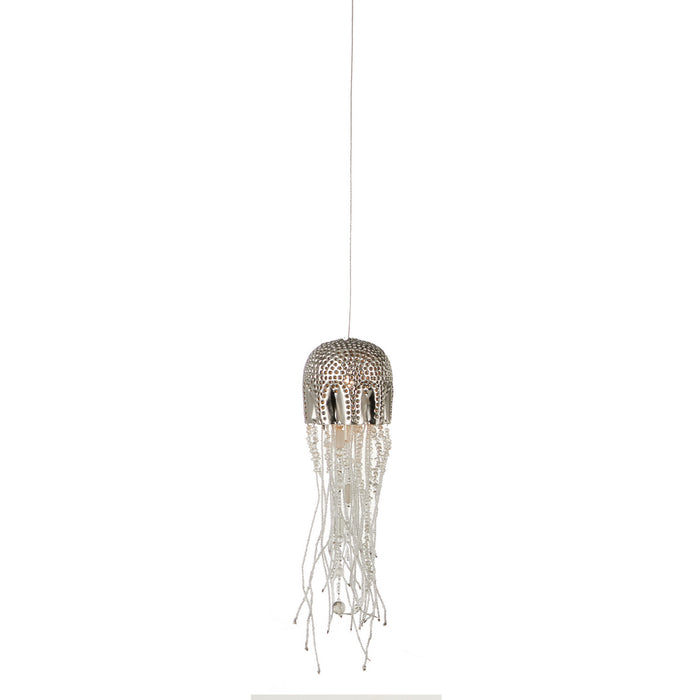 Currey and Company - 9000-1026 - One Light Pendant - Medusa - Nickel/Clear/Silver