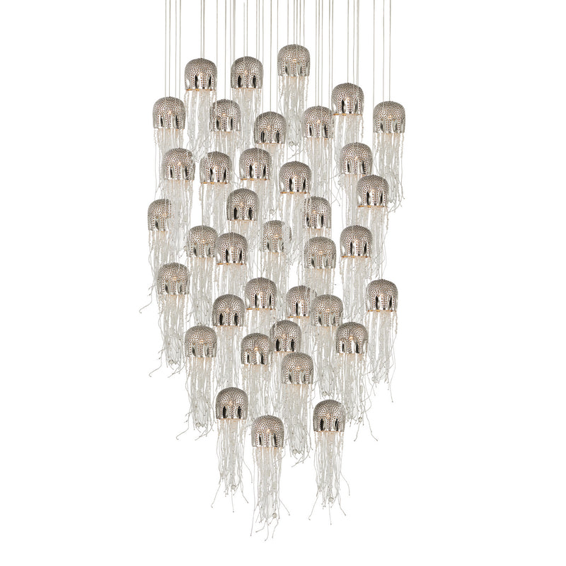 Currey and Company - 9000-1032 - 36 Light Pendant - Medusa Collection - Nickel