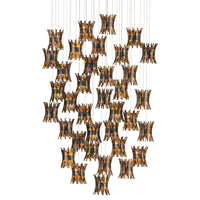 Currey and Company - 9000-1046 - 36 Light Pendant - Alsop Collection - Brown/Black/Natural