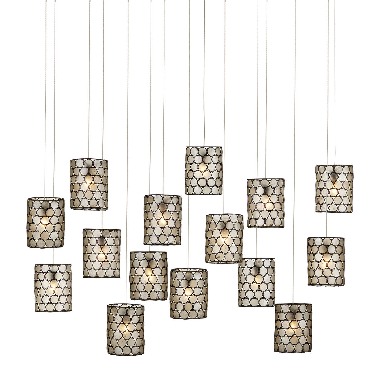 Currey and Company 15 Light Pendant from the Regatta collection in Cupertino finish